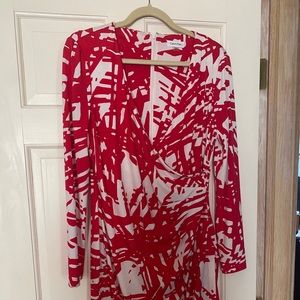 Beautiful red and white Calvin Klein dress
